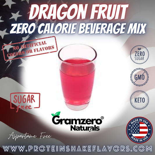 Dragon Fruit All Natural Drink Mix Sugar Free Keto Friendly Beverage Non-GMO No Artificial Colors or Flavors Aspartame Free Loaded Tea Flavoring Powder