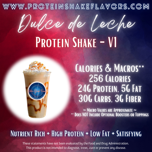 Dulce de Leche Recipe for High Protein Shake for Meal Replacement, Supplement or Weight Loss