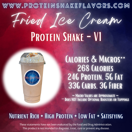 Fried Ice Cream Recipe for High Protein Shake for Meal Replacement, Supplement or Weight Loss
