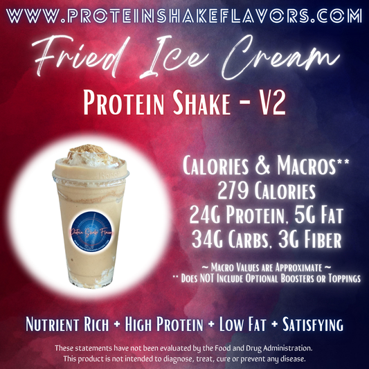 Fried Ice Cream V2 Recipe for High Protein Shake for Meal Replacement, Supplement or Weight Loss