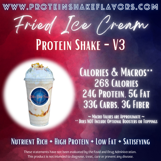 Fried Ice Cream V3 Recipe for High Protein Shake for Meal Replacement, Supplement or Weight Loss