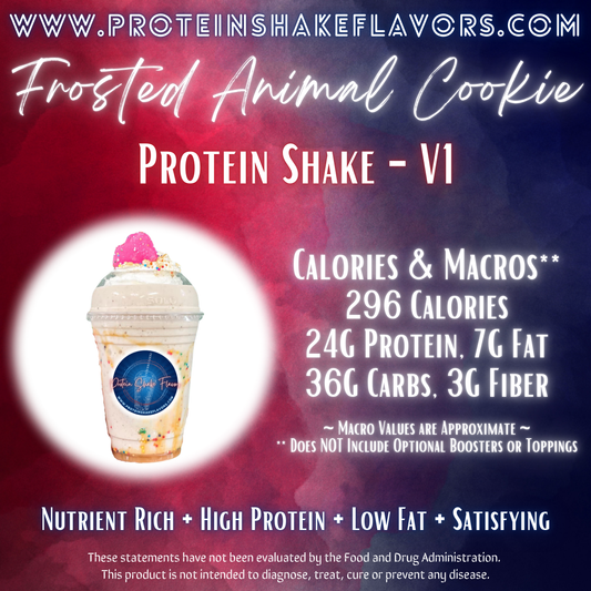 Frosted Animal Cookie Recipe for High Protein Shake for Meal Replacement, Supplement or Weight Loss