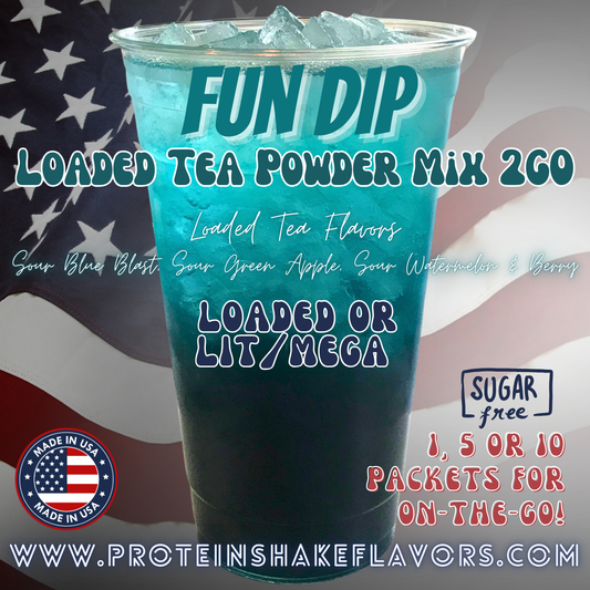 Fun Dip Loaded Tea Energy Drink Powder Caffeine Sugar Free Energy Water Packets Without Aspartame