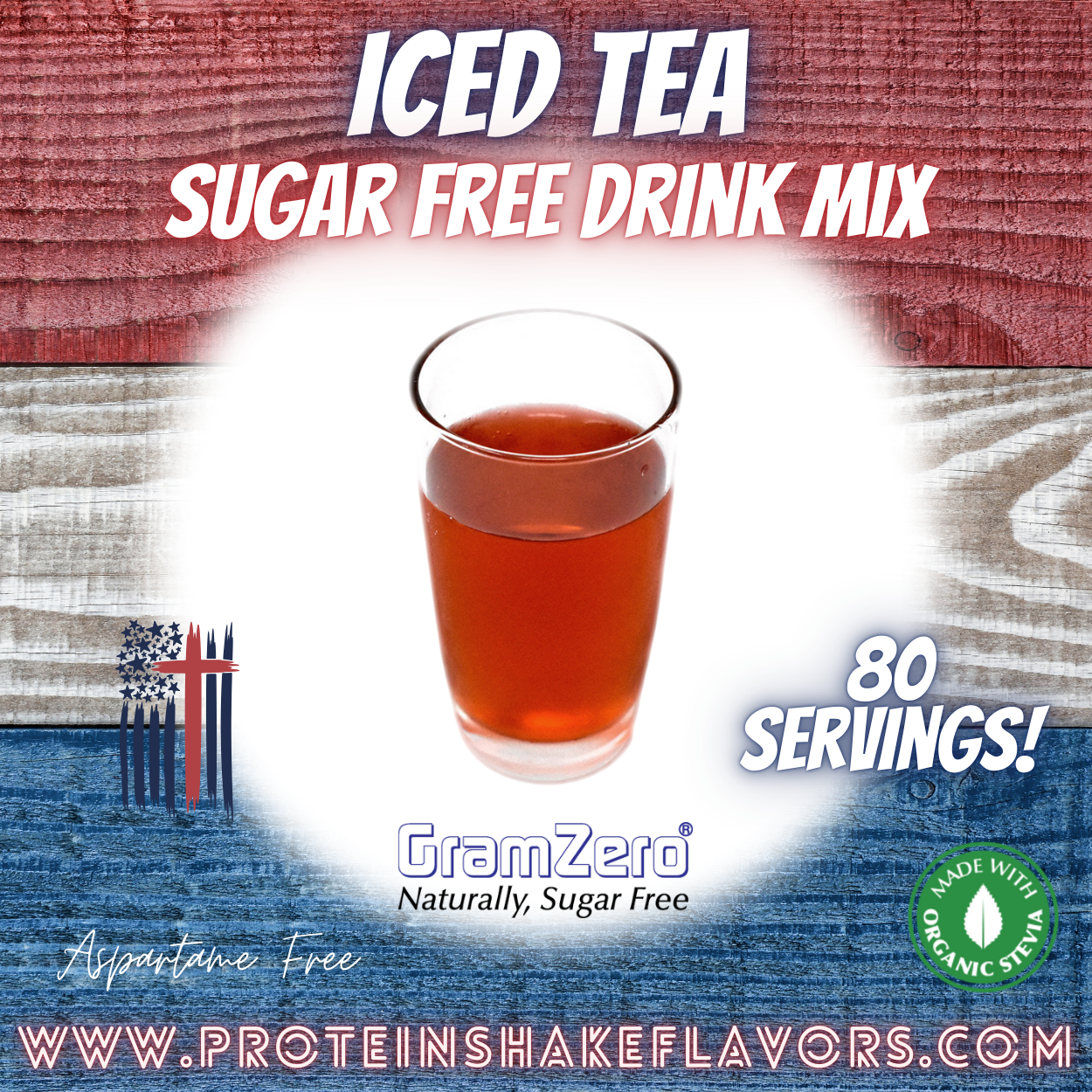Iced Tea Best Sugar Free Beverage Mix for Non Calorie 0 kcal Drinks Zero Calorie Beverage Aspartame Free
