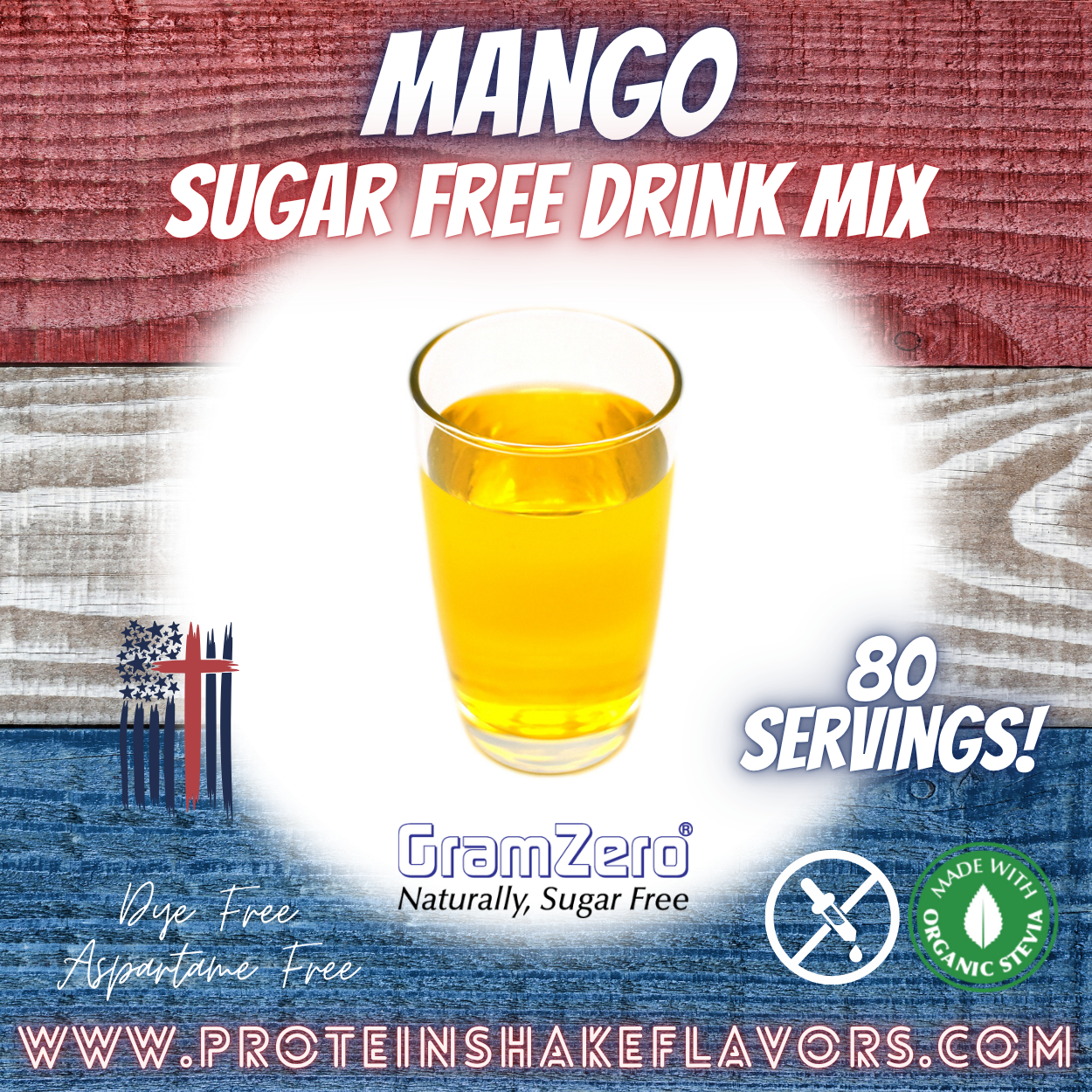 Mango Best Sugar Free Beverage Mix for Non Calorie 0 kcal Drinks Zero Calorie Beverage Aspartame Free