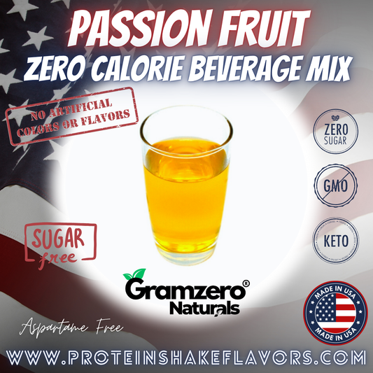 Passion Fruit All Natural Drink Mix Sugar Free Keto Friendly Beverage Non-GMO No Artificial Colors or Flavors Aspartame Free Loaded Tea Flavoring Powder