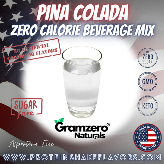 Pina Colada All Natural Drink Mix Sugar Free Keto Friendly Beverage Non-GMO No Artificial Colors or Flavors Aspartame Free Loaded Tea Flavoring Powder