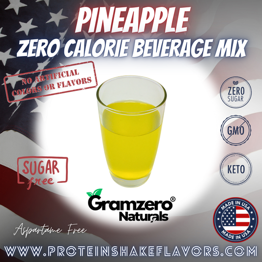 Pineapple All Natural Drink Mix Sugar Free Keto Friendly Beverage Non-GMO No Artificial Colors or Flavors Aspartame Free Loaded Tea Flavoring Powder