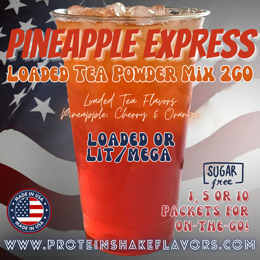 Pineapple Express Loaded Tea Energy Drink Powder Caffeine Sugar Free Energy Water Packets Without Aspartame