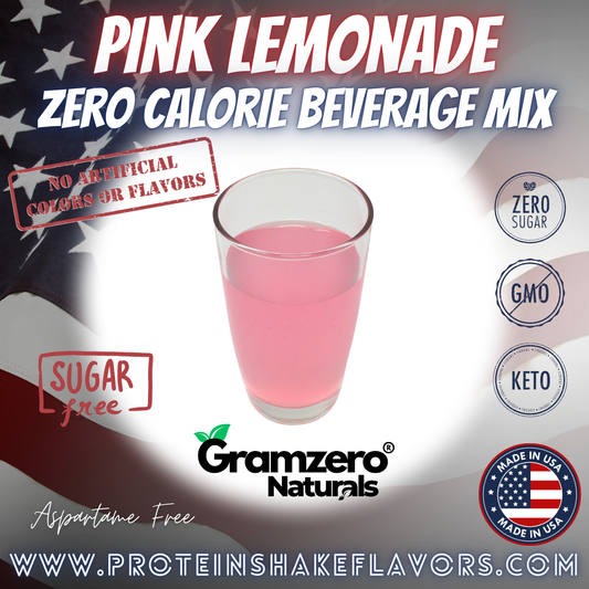 Pink Lemonade All Natural Drink Mix Sugar Free Keto Friendly Beverage Non-GMO No Artificial Colors or Flavors Aspartame Free Loaded Tea Flavoring Powder