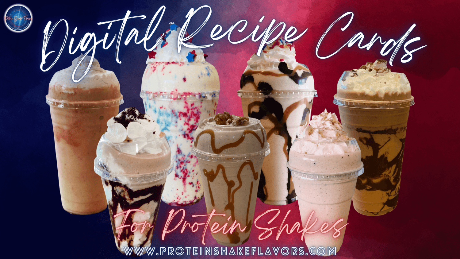 Protein Shake Recipe Digital Cards