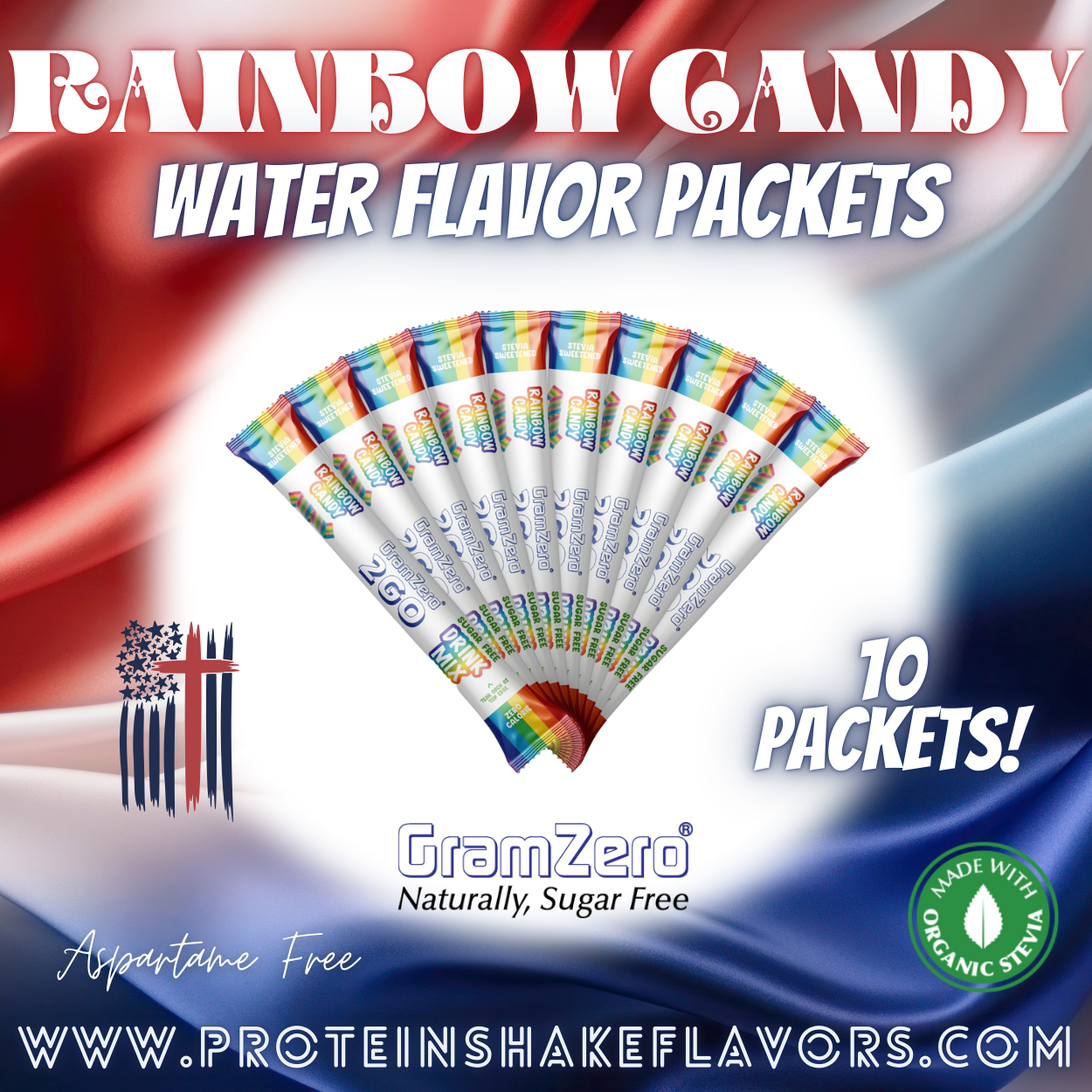 Rainbow Candy Powdered Water Flavoring Without Artificial Sweeteners for Healthy Water Enhancers
