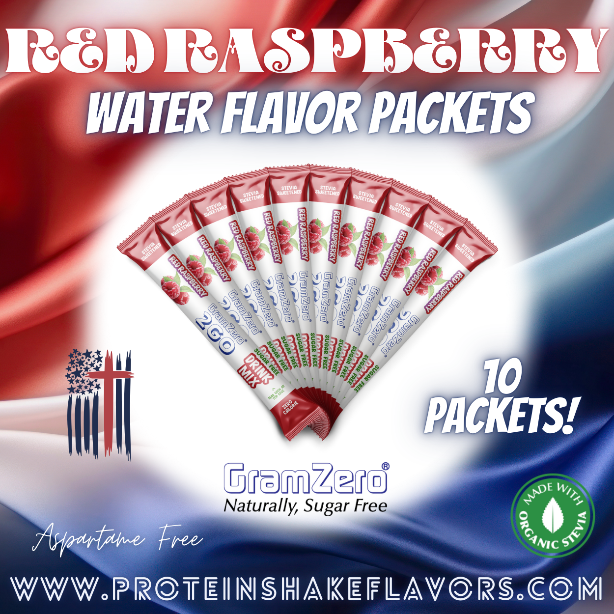 Red Raspberry Powdered Water Flavoring Without Artificial Sweeteners for Healthy Water Enhancers