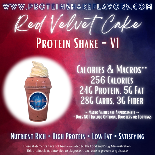 Red Velvet Cake Recipe for High Protein Shake for Meal Replacement, Supplement or Weight Loss