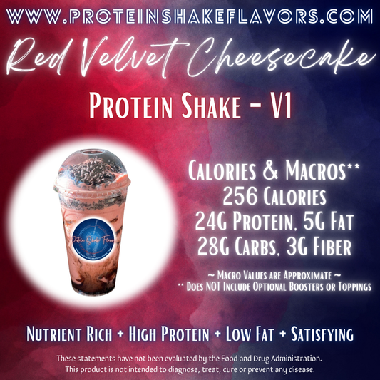 Red Velvet Cheesecake Recipe for High Protein Shake for Meal Replacement, Supplement or Weight Loss