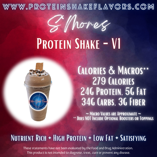 S'Mores Recipe for High Protein Shake for Meal Replacement, Supplement or Weight Loss