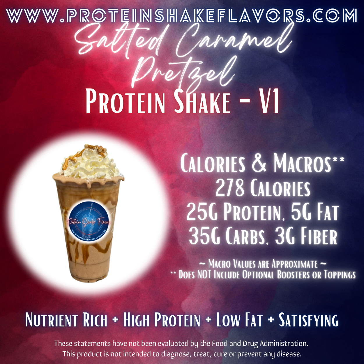 Salted Caramel Pretzel Recipe for High Protein Shake for Meal Replacement, Supplement or Weight Loss