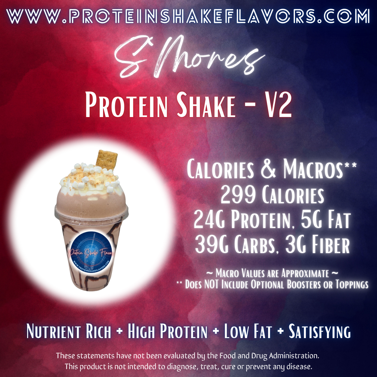 Smores Recipe for High Protein Shake for Meal Replacement, Supplement or Weight Loss