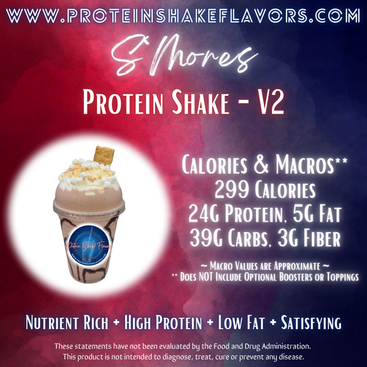 Smores Recipe for High Protein Shake for Meal Replacement, Supplement or Weight Loss