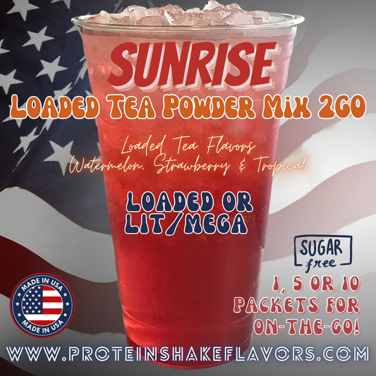 Sunrise Loaded Tea Energy Drink Powder Caffeine Sugar Free Energy Water Packets Without Aspartame