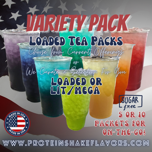 Variety Loaded Tea Energy Drink Powder Caffeine Sugar Free Energy Water Packets Without Aspartame
