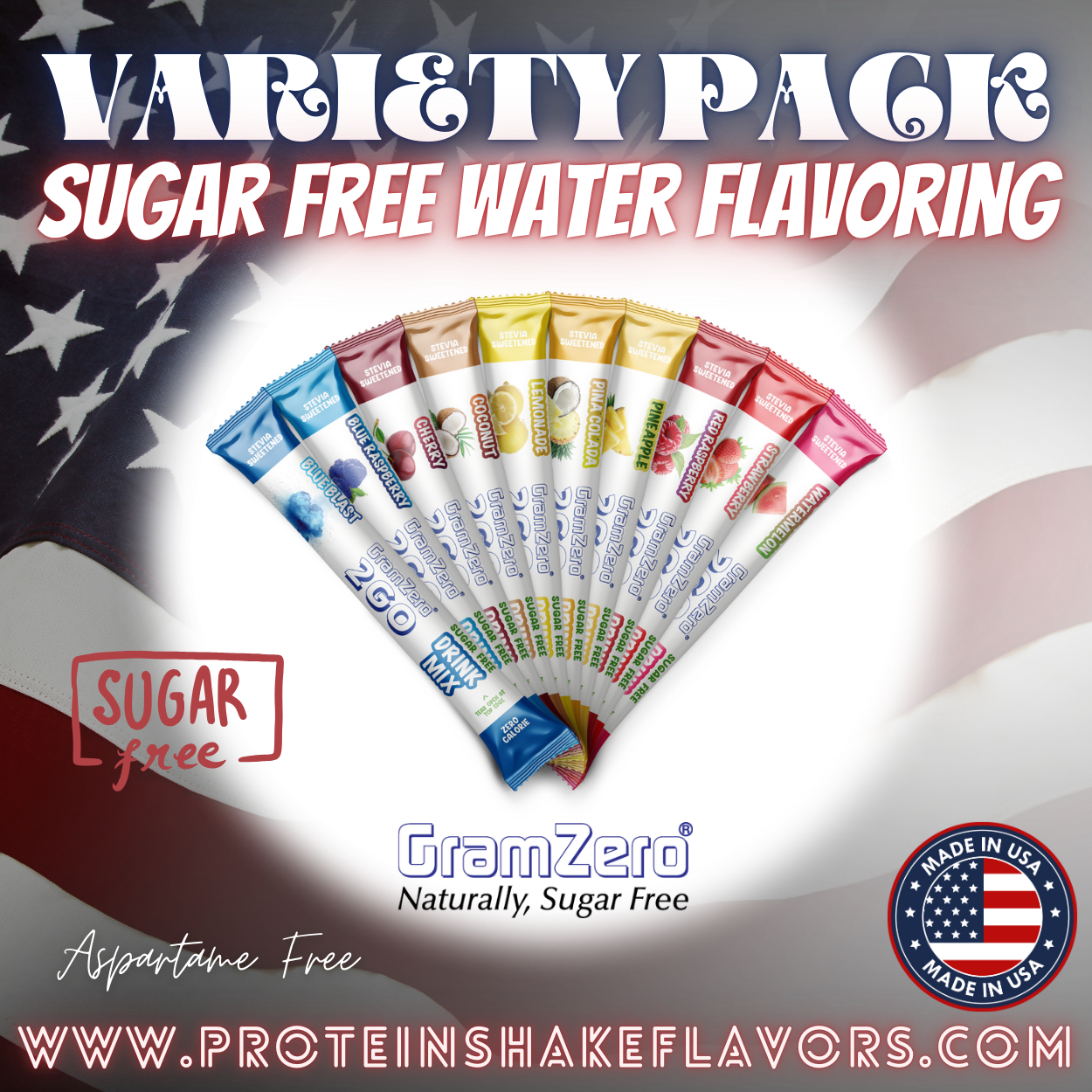 Variety Pack Healthy Water Flavoring Packets With No Artificial Sweetener for the Best Water Enhancers