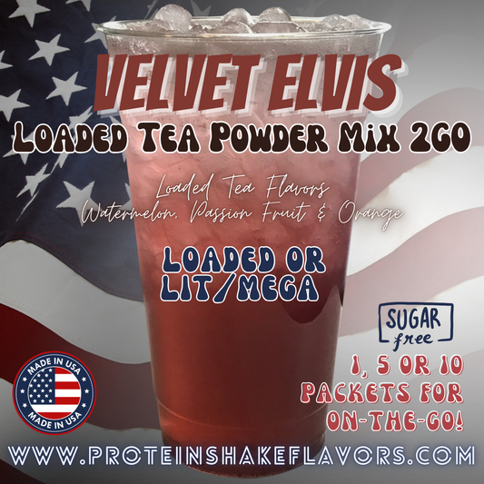 Velvet Elvis Loaded Tea Energy Drink Powder Caffeine Sugar Free Energy Water Packets Without Aspartame