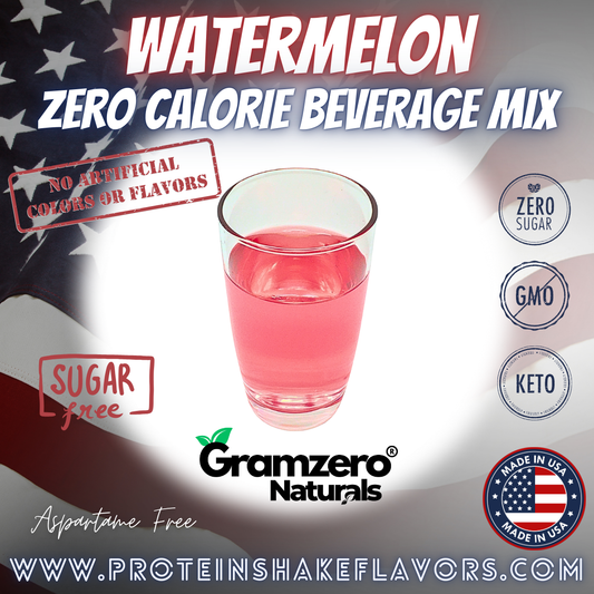 Watermelon All Natural Drink Mix Sugar Free Keto Friendly Beverage Non-GMO No Artificial Colors or Flavors Aspartame Free Loaded Tea Flavoring Powder