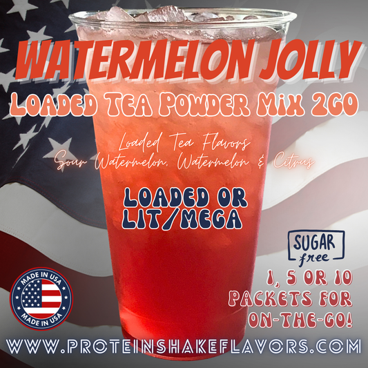 Watermelon Jolly Loaded Tea Energy Drink Powder Caffeine Sugar Free Energy Water Packets Without Aspartame