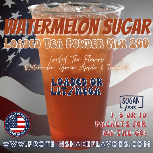 Watermelon Sugar Loaded Tea Energy Drink Powder Caffeine Sugar Free Energy Water Packets Without Aspartame