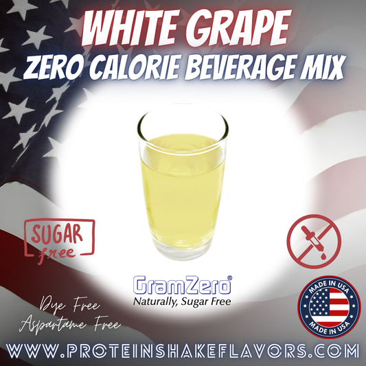 White Grape Best Sugar Free Drink Mixes Without Artificial Sweeteners For Zero 0 Calorie Beverages Dye-Free
