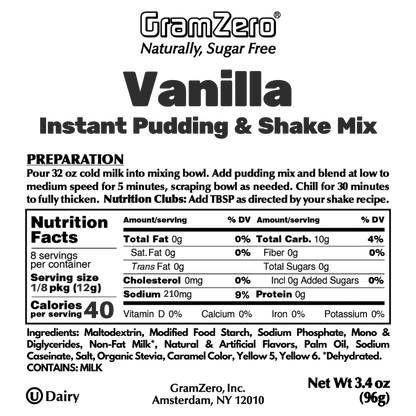 Sugar Free Pudding Mix: VANILLA 🍮 Make The Best Flavored Protein Shakes Without Aspartame