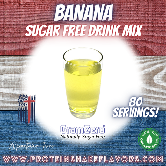 Banana Best Sugar Free Beverage Mix for Non Calorie 0 kcal Drinks Zero Calorie Beverage Aspartame Free