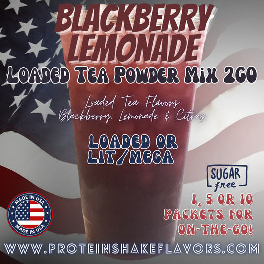 Blackberry Lemonade Loaded Tea Energy Drink Powder Caffeine Sugar Free Energy Water Packets Without Aspartame