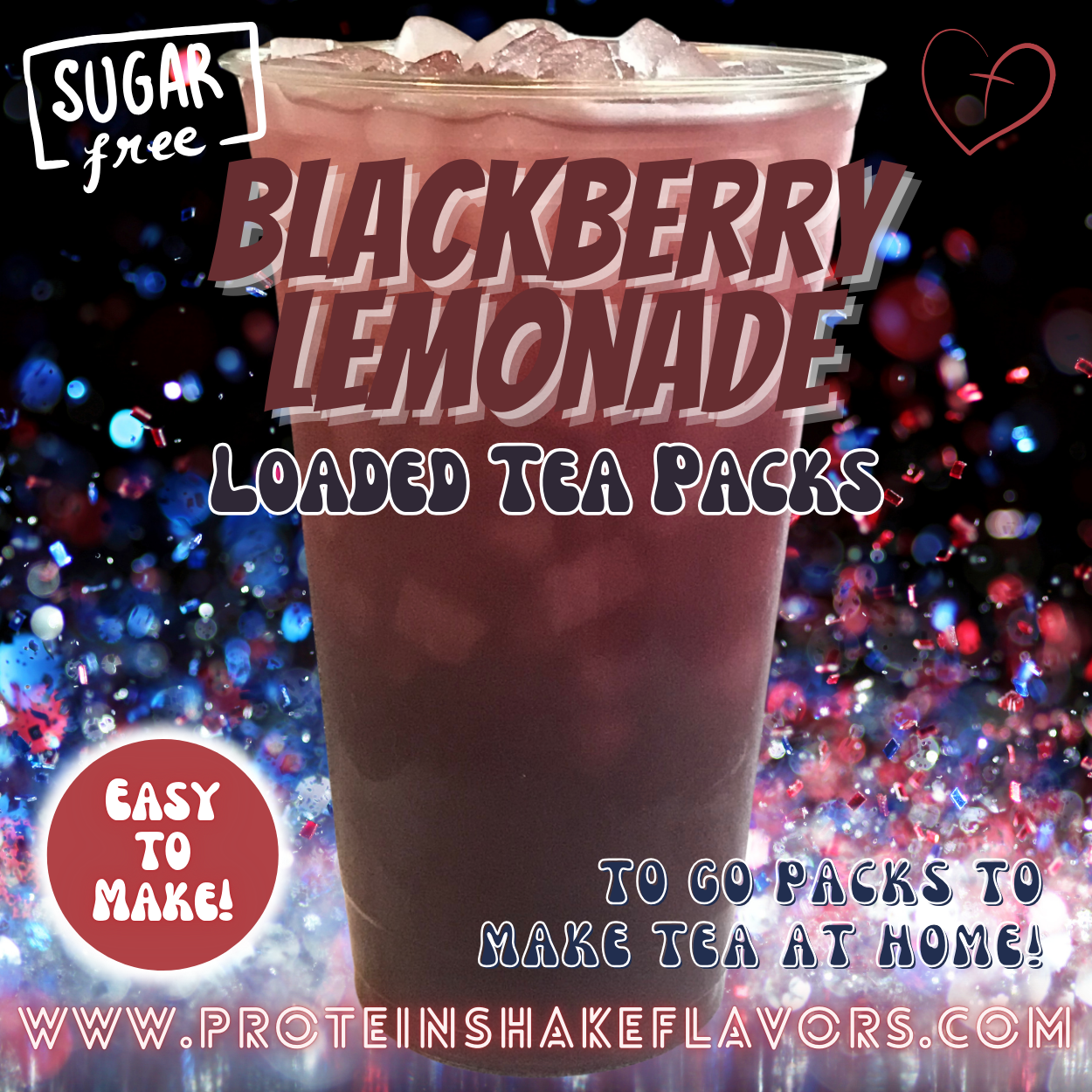 Blackberry Lemonade Green Tea Energy Drink Mix Packets to Make Loaded Teas at Home Sugar Free Best Energy Packets For Water No Aspartame