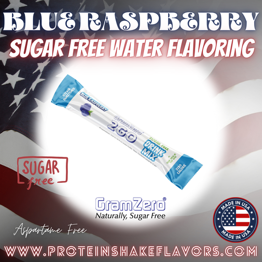 Blue Raspberry Healthy Water Flavoring Packets With No Artificial Sweetener for the Best Water Enhancers