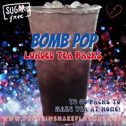 Bomb Pop Green Tea Energy Drink Mix Packets to Make Loaded Teas at Home Sugar Free Best Energy Packets For Water No Aspartame