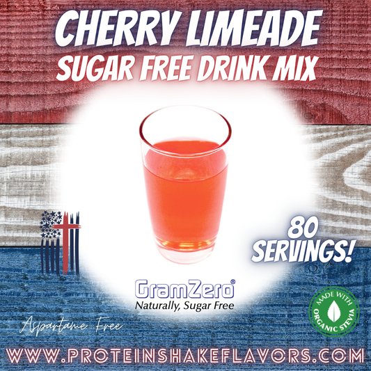 Cherry Limeade Best Sugar Free Beverage Mix for Non Calorie 0 kcal Drinks Zero Calorie Beverage Aspartame Free