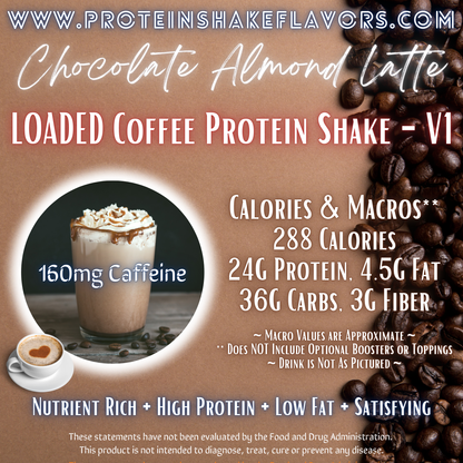 Loaded Coffee Protein Shake Recipe: Chocolate Almond Latte ☕