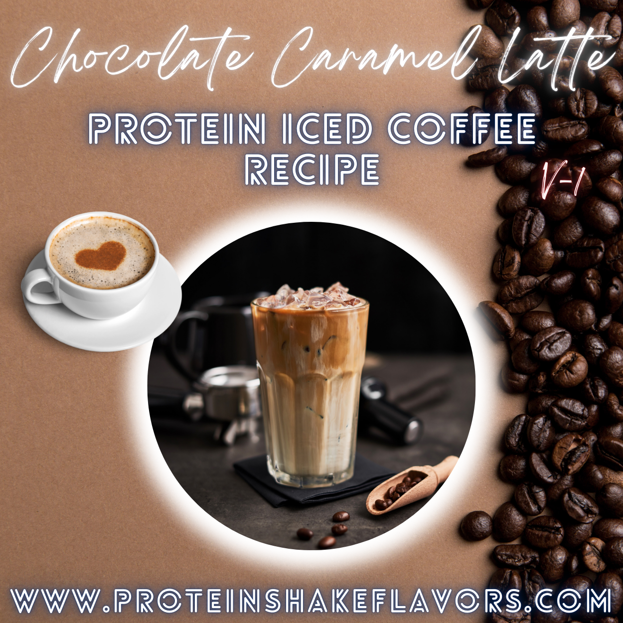 Protein Iced Coffee Recipe: Chocolate Caramel Latte ☕