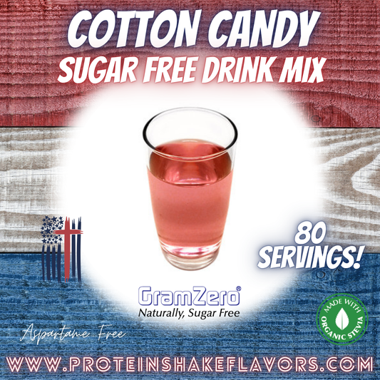 Cotton Candy Best Sugar Free Beverage Mix for Non Calorie 0 kcal Drinks Zero Calorie Beverage Aspartame Free