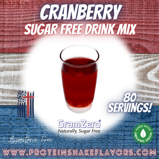 Cranberry Best Sugar Free Beverage Mix for Non Calorie 0 kcal Drinks Zero Calorie Beverage Aspartame Free