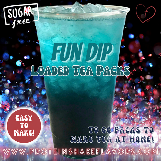 Fun Dip Green Tea Energy Drink Mix Packets to Make Loaded Teas at Home Sugar Free Best Energy Packets For Water No Aspartame
