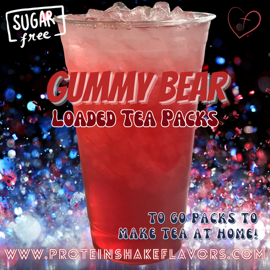 Gummy Bear Green Tea Energy Drink Mix Packets to Make Loaded Teas at Home Sugar Free Best Energy Packets For Water No Aspartame