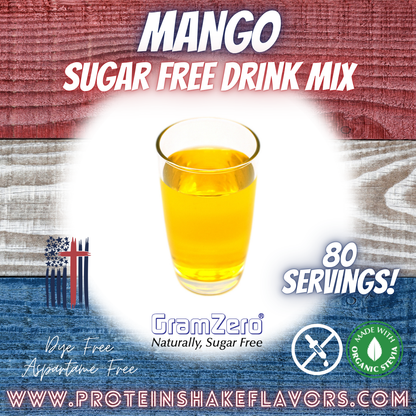Mango Best Sugar Free Beverage Mix for Non Calorie 0 kcal Drinks Zero Calorie Beverage Aspartame Free