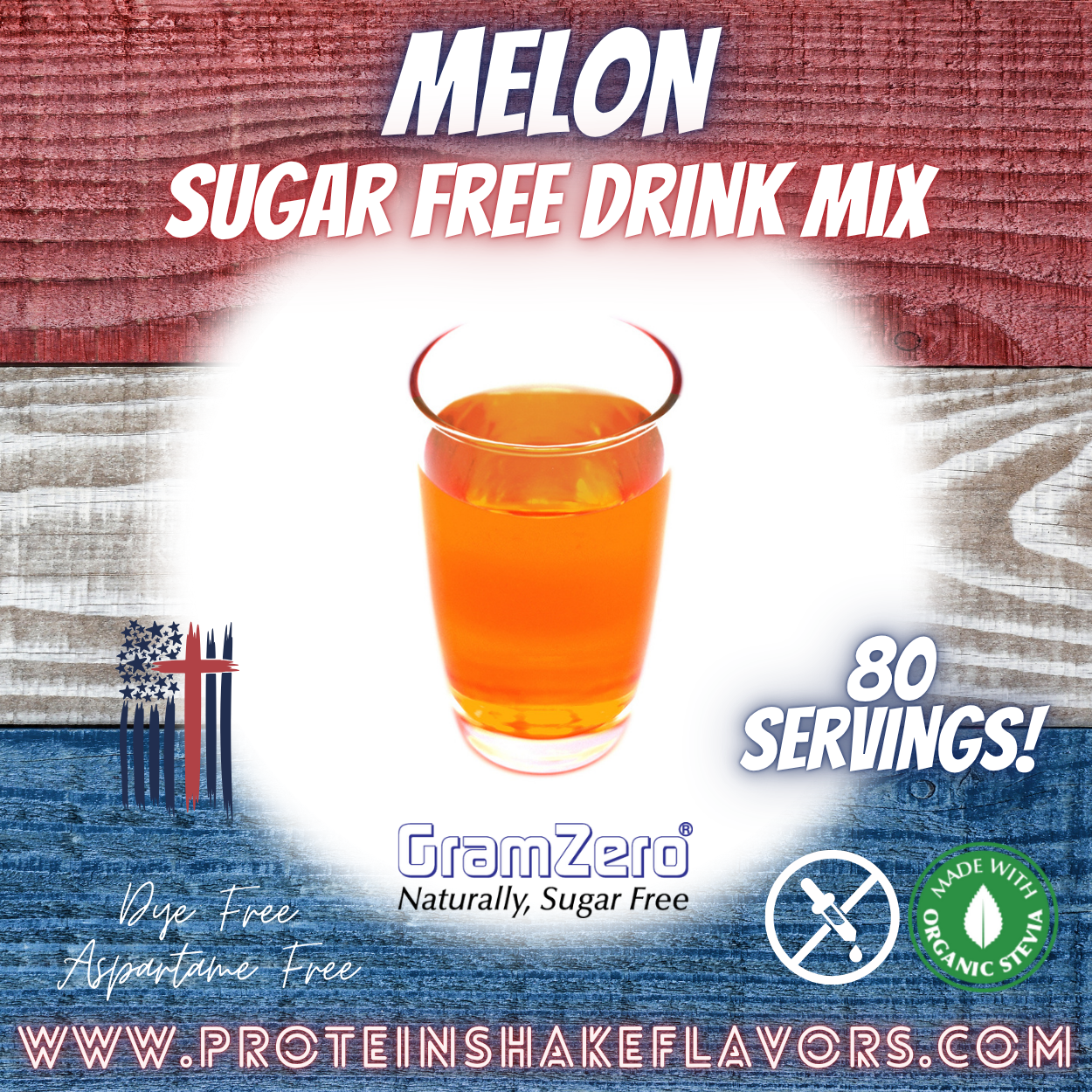 Melon Best Sugar Free Beverage Mix for Non Calorie 0 kcal Drinks Zero Calorie Beverage Aspartame Free