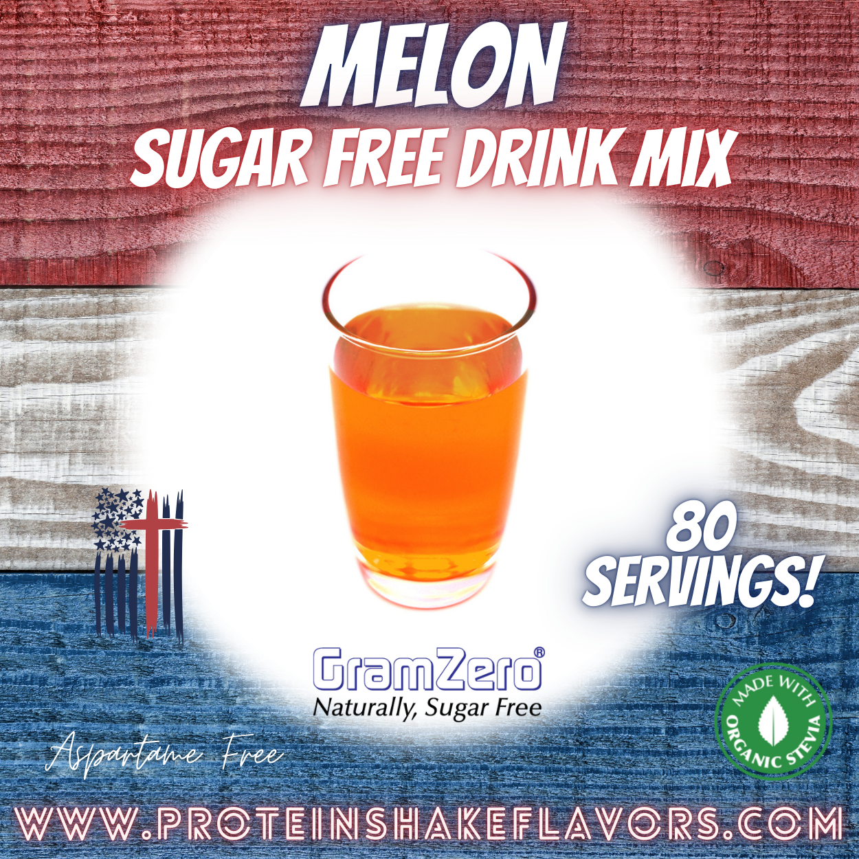 Melon Best Sugar Free Beverage Mix for Non Calorie 0 kcal Drinks Zero Calorie Beverage Aspartame Free