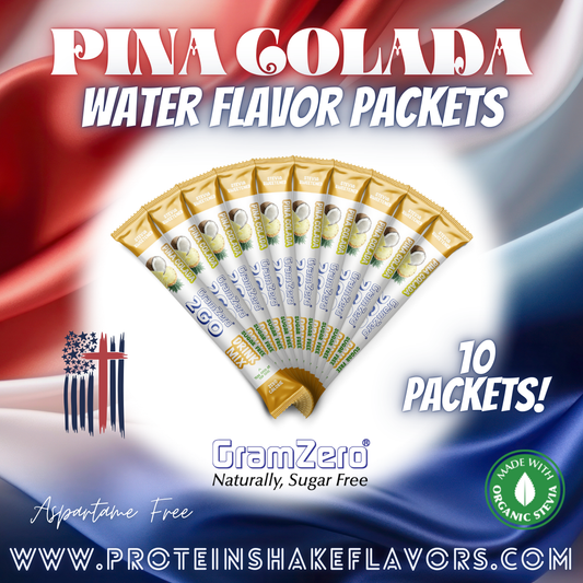 Pina Colada Powdered Water Flavoring Without Artificial Sweeteners for Healthy Water Enhancers