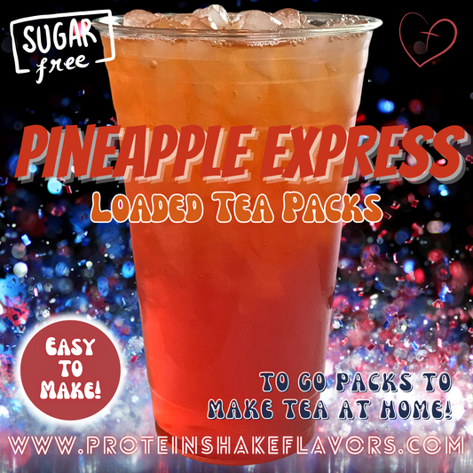 Pineapple Express Green Tea Energy Drink Mix Packets to Make Loaded Teas at Home Sugar Free Best Energy Packets For Water No Aspartame