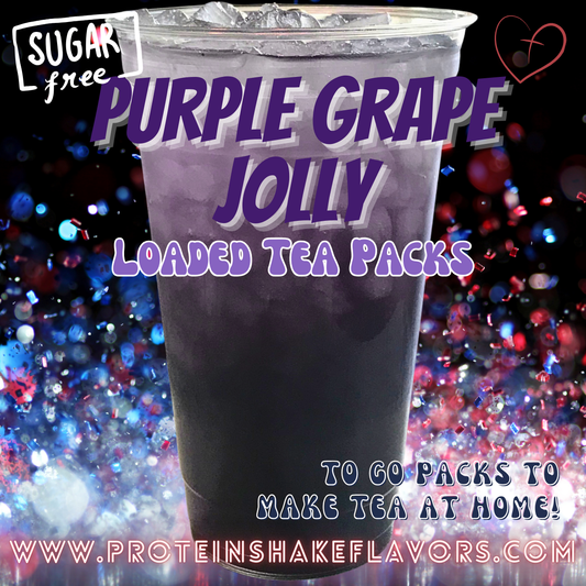 Purple Grape Jolly Green Tea Energy Drink Mix Packets to Make Loaded Teas at Home Sugar Free Best Energy Packets For Water No Aspartame